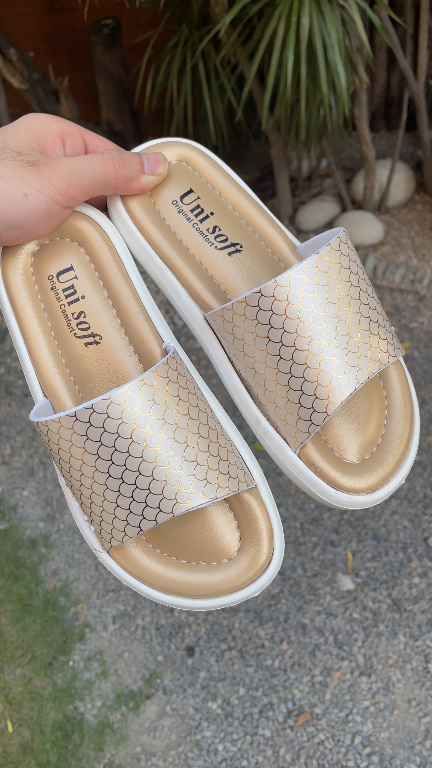 Golden Scales Luxe Slides