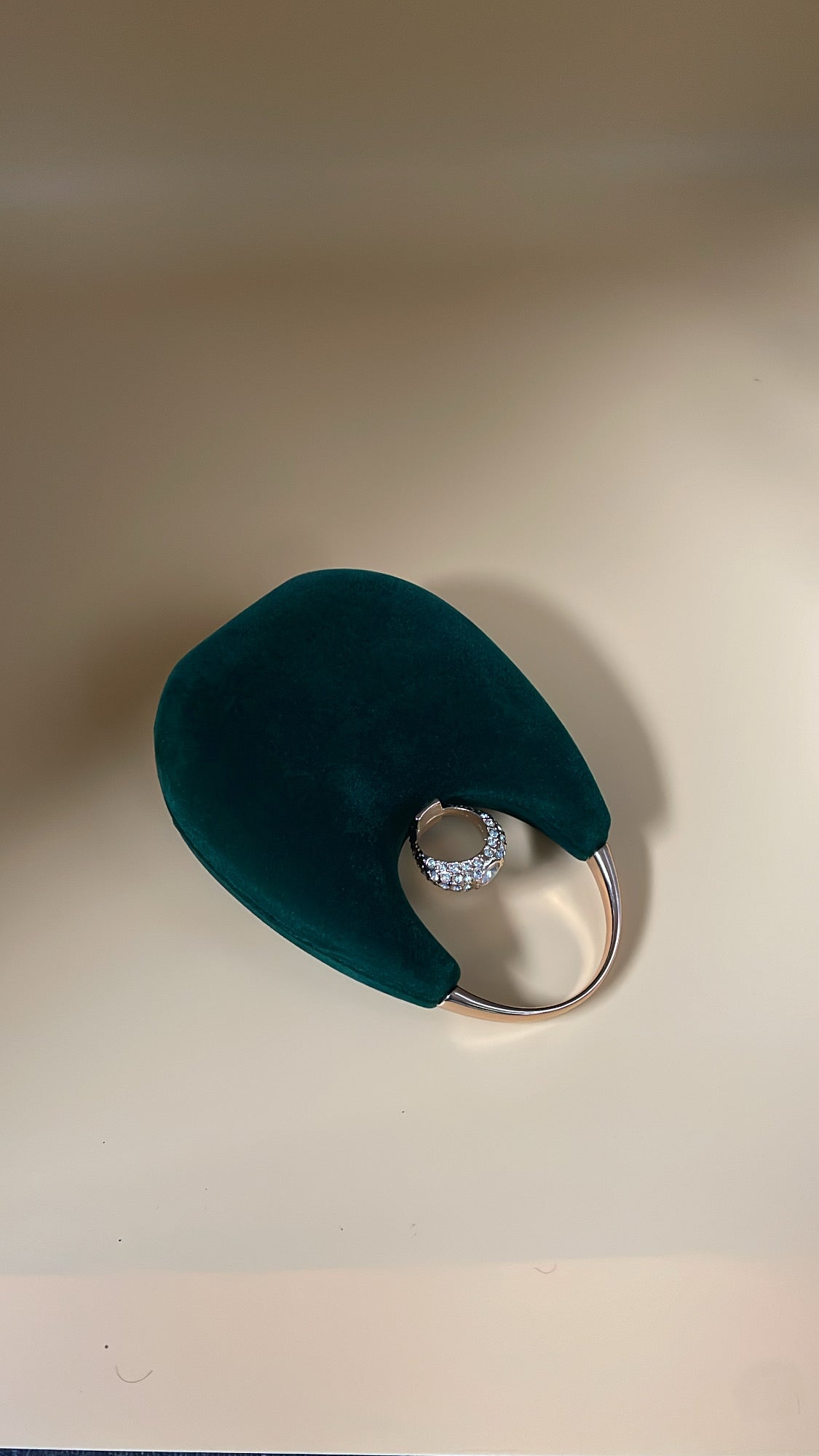 Emerald Velvet Ring mini Clutch