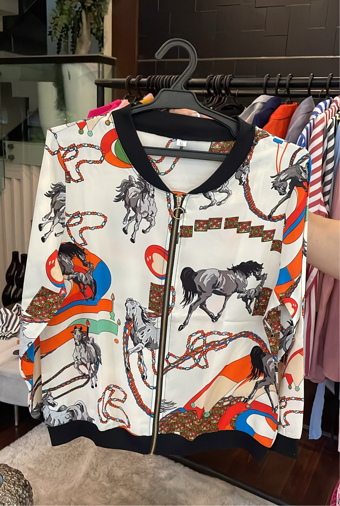 Wild Spirit Printed Bomber Jacket