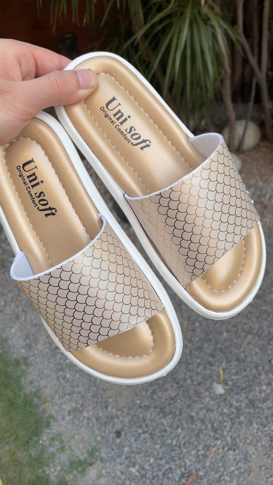 Golden Scales Luxe Slides