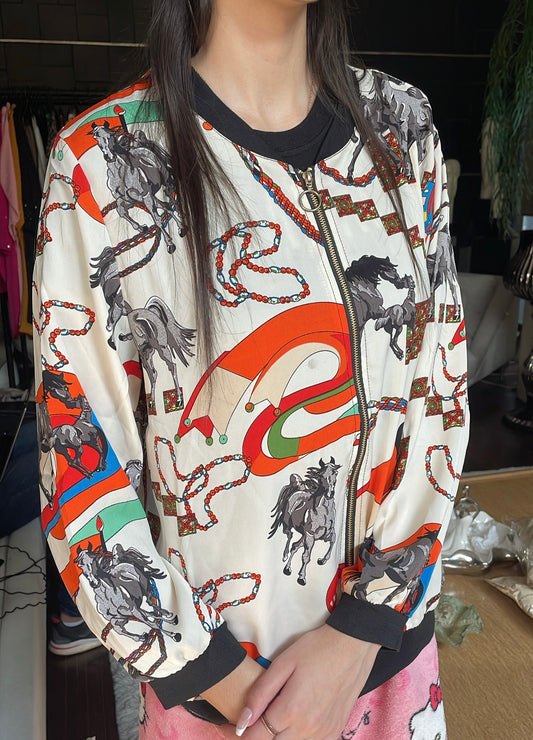 Wild Spirit Printed Bomber Jacket