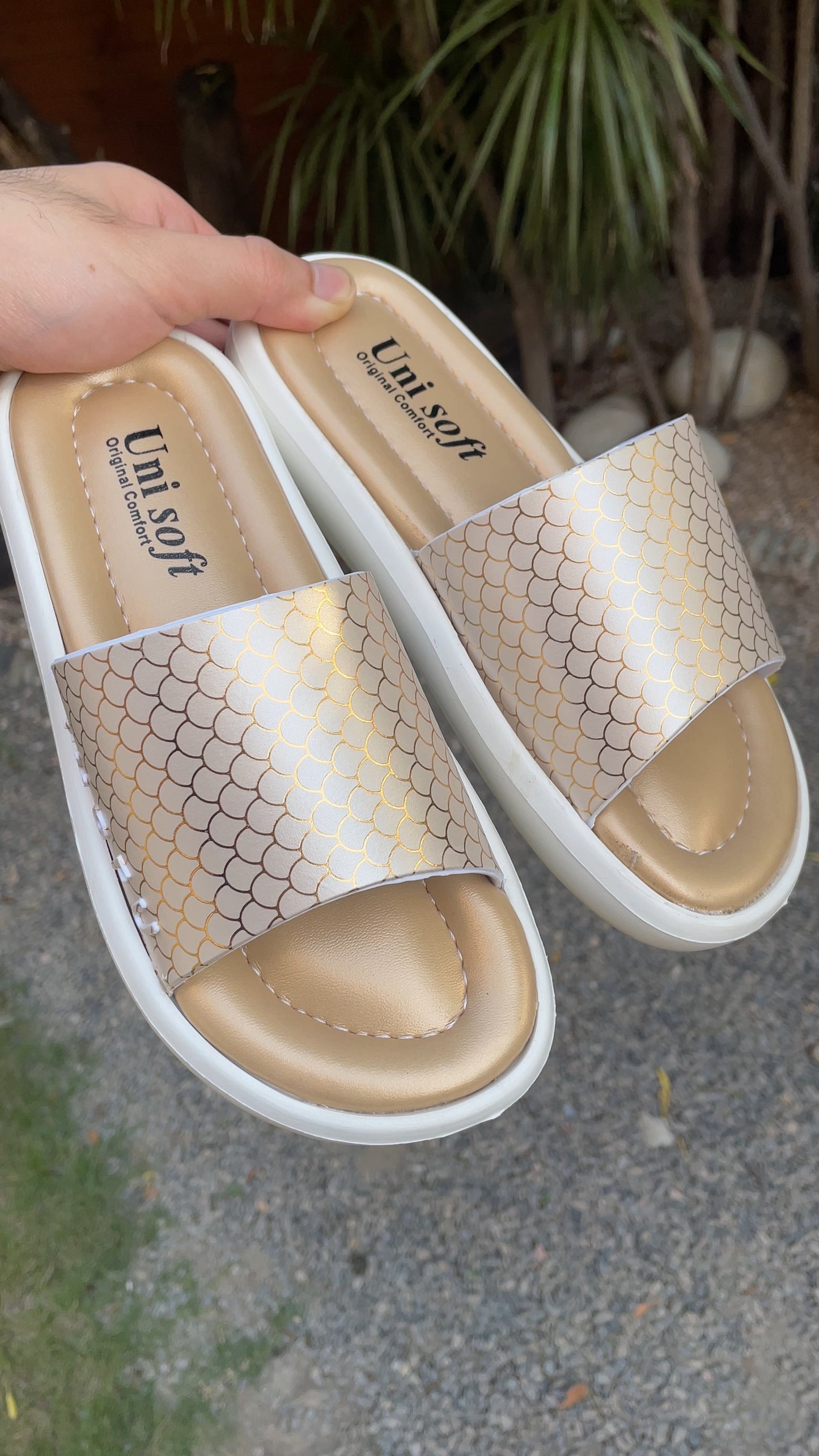 Golden Scales Luxe Slides