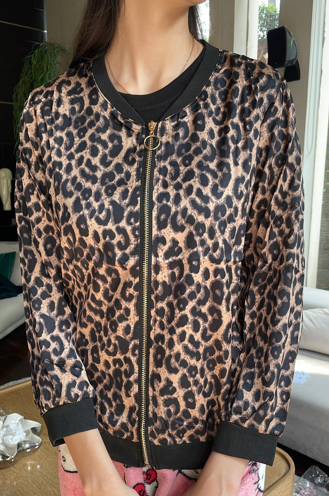 Savage Luxe Leopard Bomber Jacket