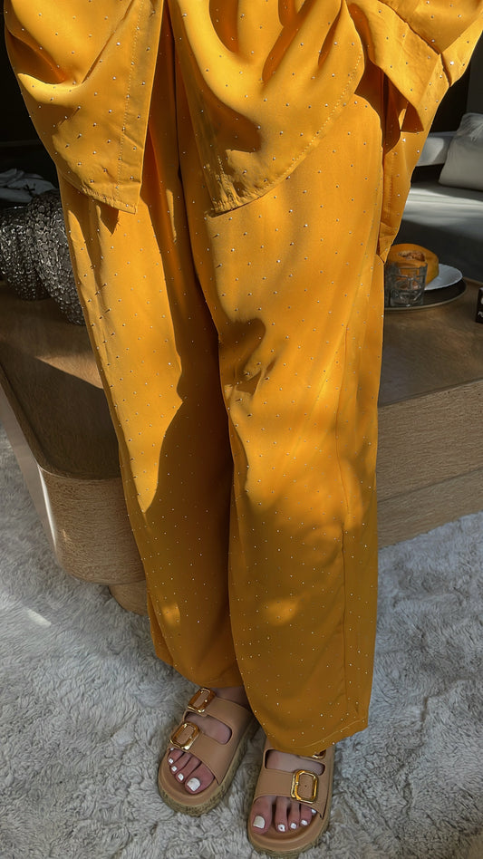 Polka Dot Grip Co-ord Set – Mustard