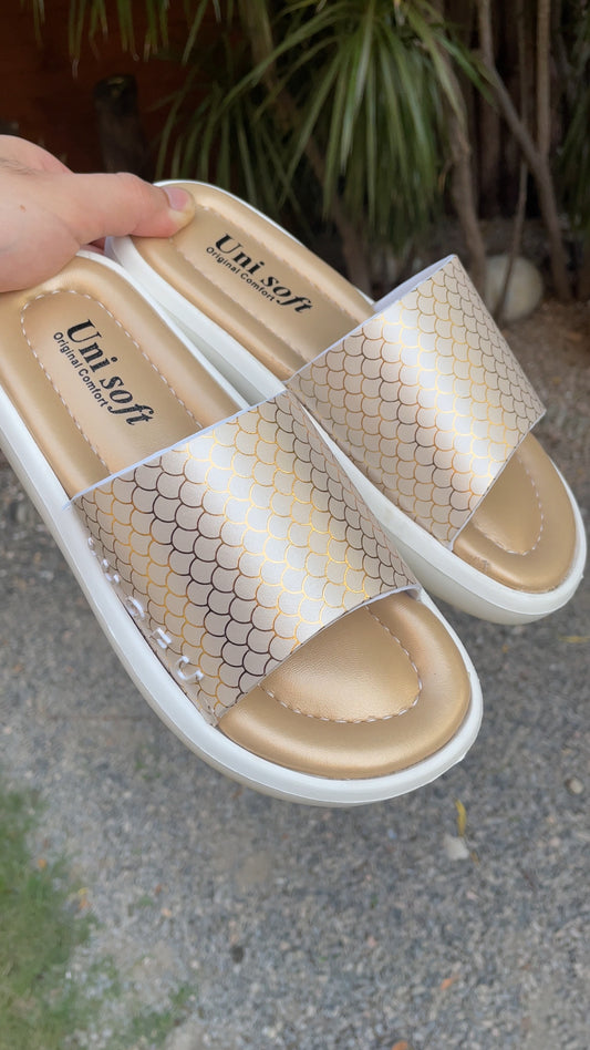 Golden Scales Luxe Slides