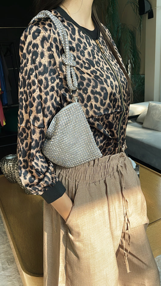 Savage Luxe Leopard Bomber Jacket