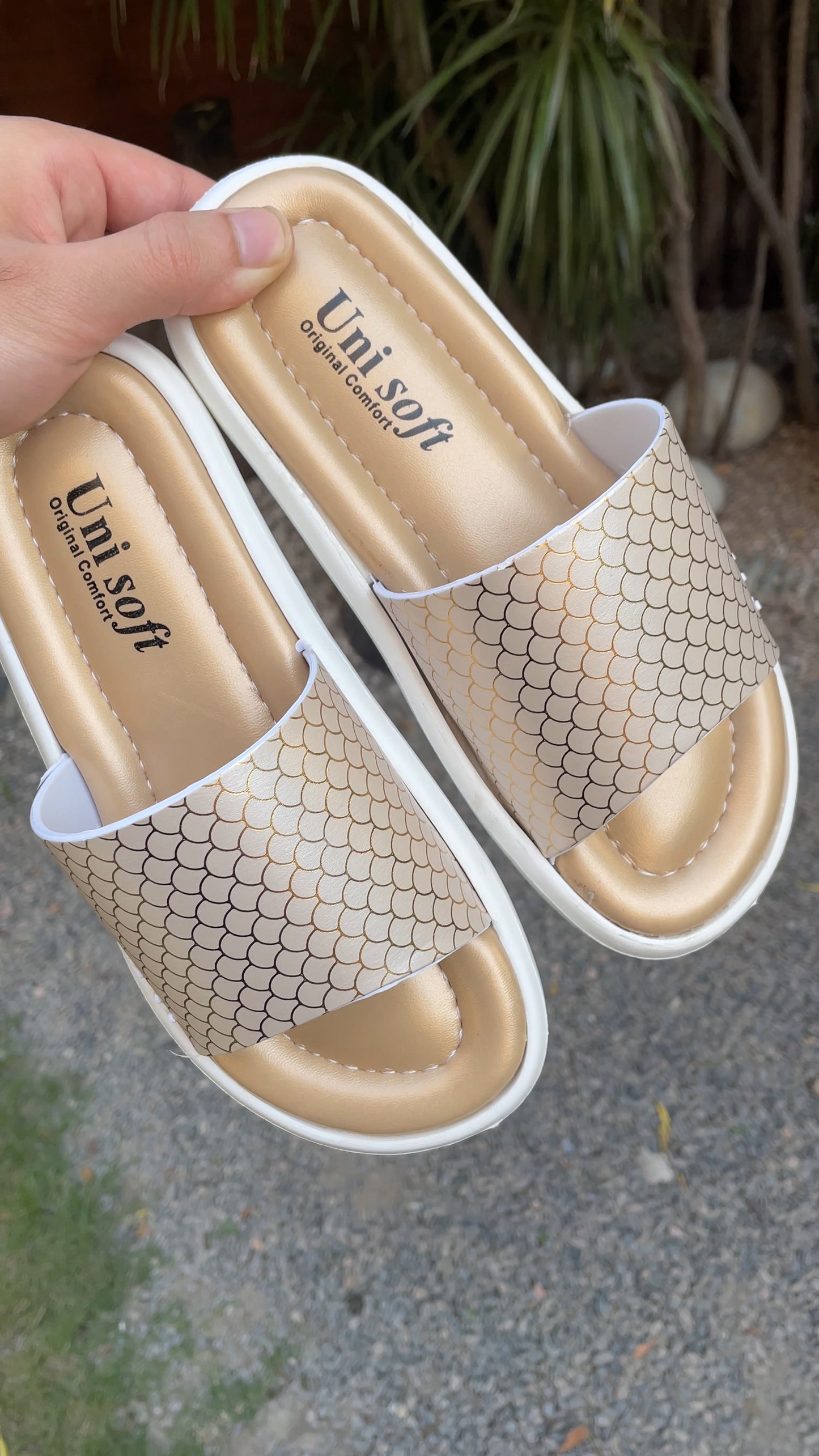 Golden Scales Luxe Slides
